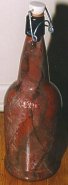 #3 Bottle, Red and Tan